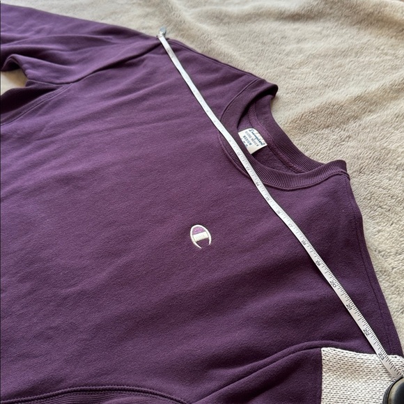 CHAMPION Women's Deep Purple Crew Neck Sweatshirt - Picture 5 of 12